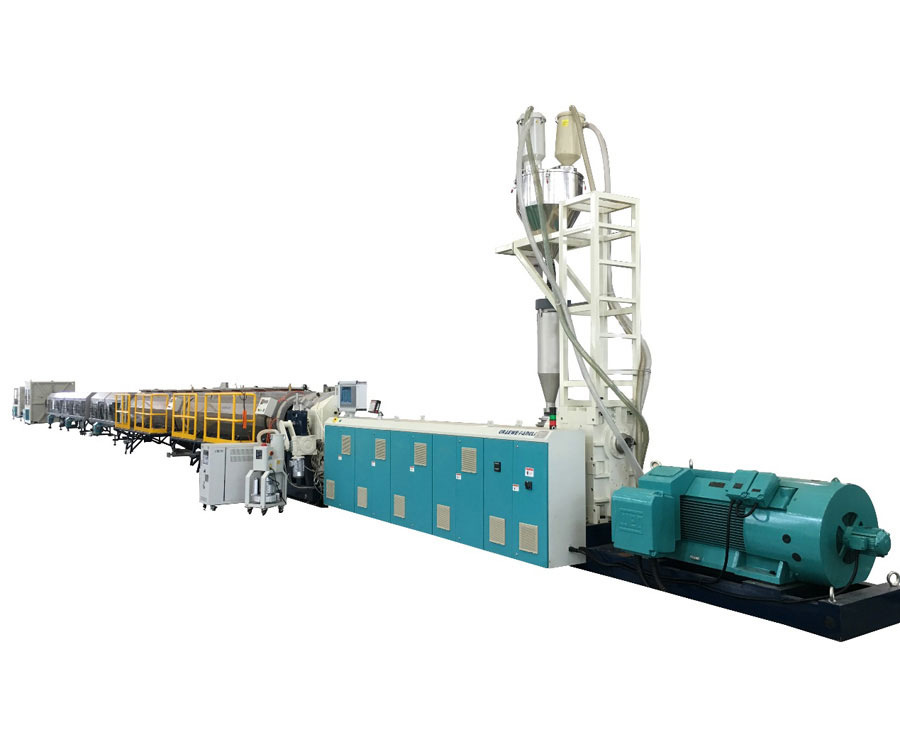 Extruderingslinje av PE-rör processflöde